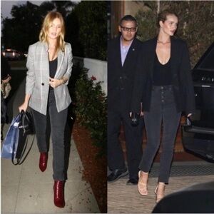 Anine Bing Frida Jeans Charcoal Sz 25 Edgy Grunge RockerChic